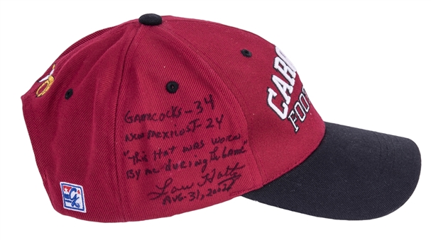 2002 Lou Holtz Game Worn South Carolina Hat Worn on 8/31/02 for Career Win #233 (Holtz LOA) 
